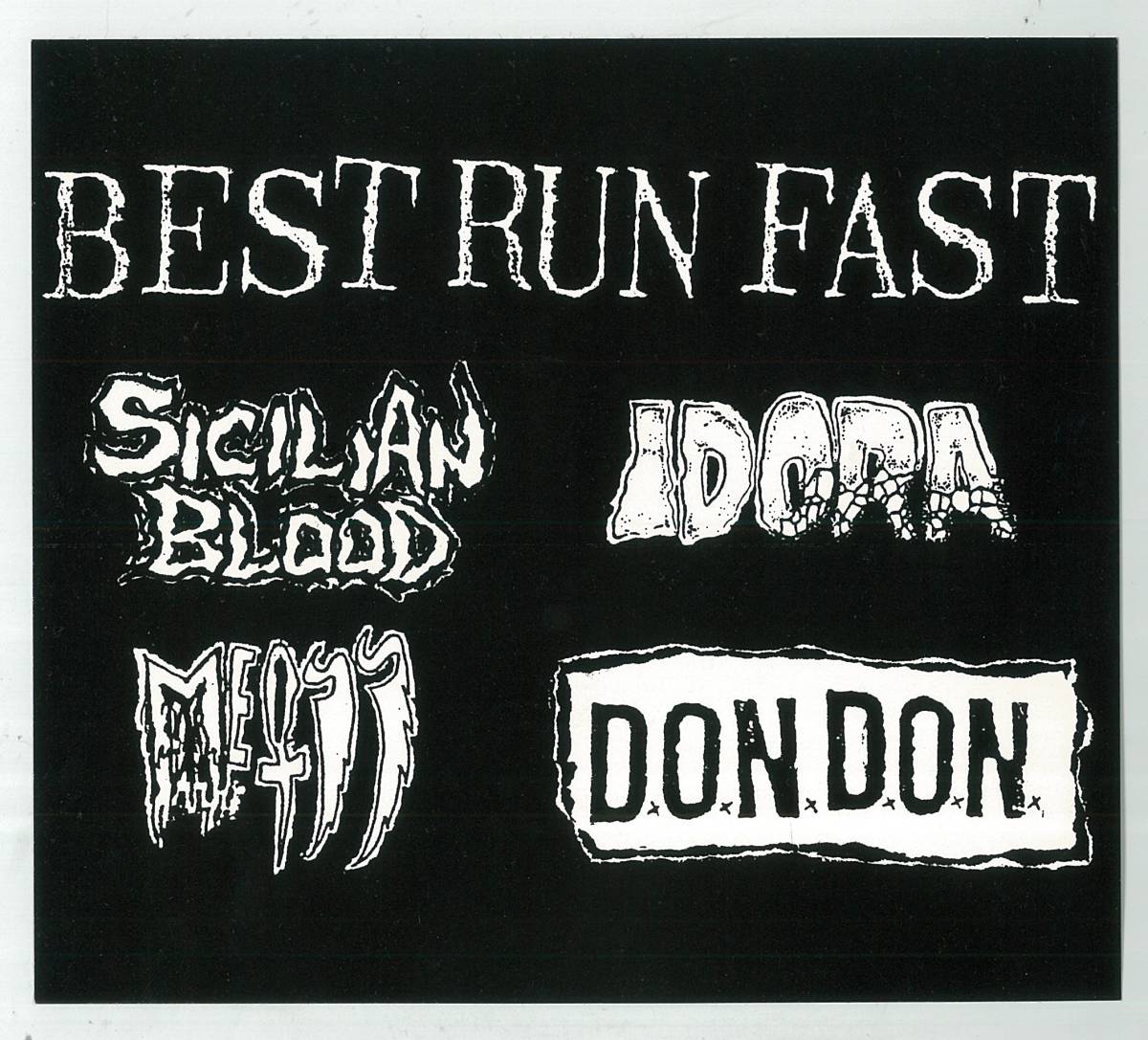 V.A ／ BEST RUN FAST　Vol.2　７インチ シングル　DONDON　他　　検～ MCR GAUZE LIP CREAM GHOUL S.O.B OUTO COMES EXECUTE _ステッカー