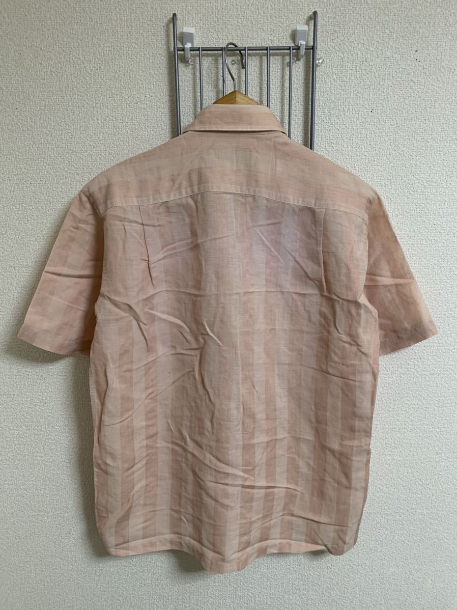 ［DAKS］ダックス　半袖シャツ ピンク系　Mサイズ Y1100_画像4