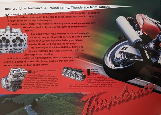 YZF1000R / YZF600R Thunder series 車体カタログ 海外版 YZF1000R / YZF600R サンダーシリーズ 古本・即決・送料無料 管理№ 5731Lの画像3