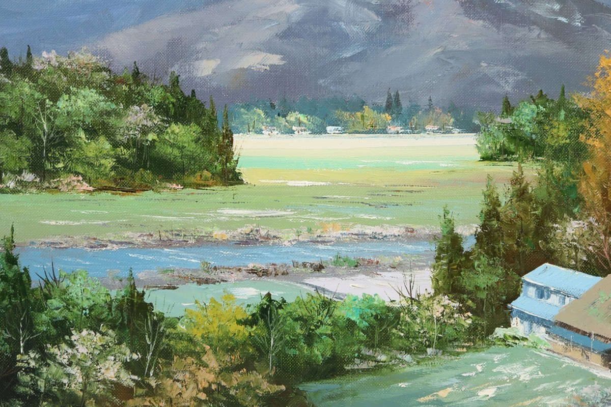 油絵 西条巧作? 神戸山手風景 - 絵画 油絵 西条巧作? 神戸山手風景 - 絵画