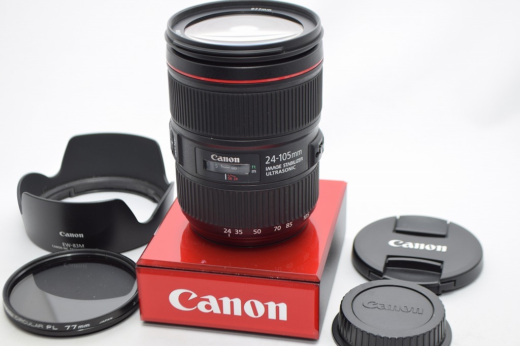 100％安い 24-105mm EF キヤノン 美品☆Canon F4L USM☆おまけ付