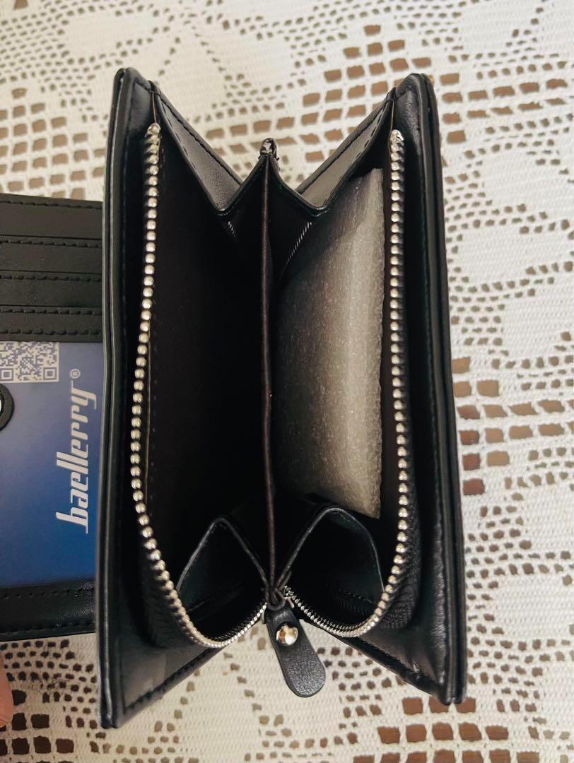 コンパクト財布 二つ折り黒 大容量 小銭入れ 学生 メンズ レディース｜PayPayフリマ