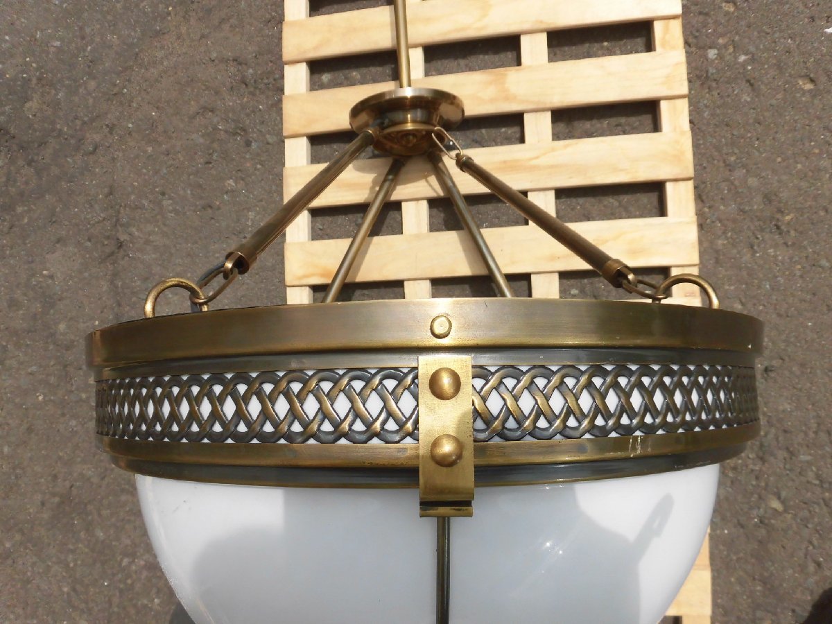 【引取限定】 天井 照明 ホワイトガラス アンティーク ② 小樽 【引取限定】 天井 照明 ホワイトガラス アンティーク ② 小樽