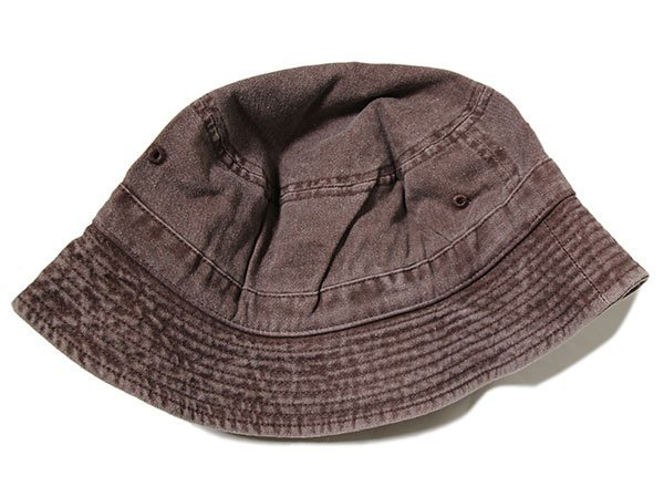 NEWHATTAN (ニューハッタン) ハット 帽子 バケットハット (1505) BucketHat DARK BROWN ダークブラウン (L/XL) ウォッシュデニム_画像3