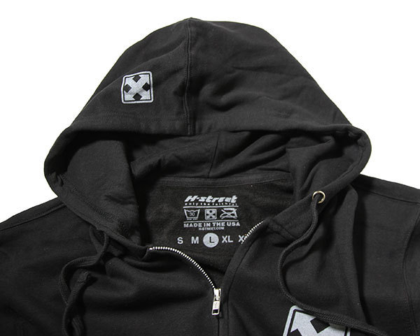 H-Street (エイチストリート) パーカー ジップフード OG Mark Logo Zip Hoodie Black ブラック (XL) スケボー SKATE SK8 スケートボード_画像4