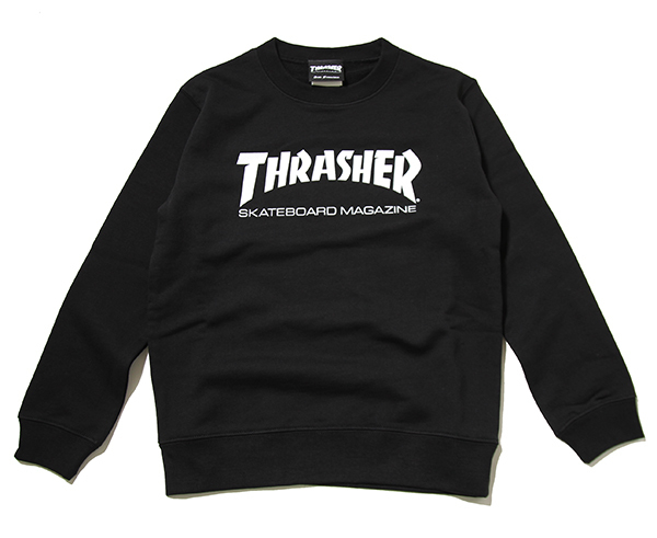 Thrasher ( Thrasher ) Kids sweatshirt child Mag Logo Crew Sweat Black black (130) skateboard SKATE SK8 skateboard 