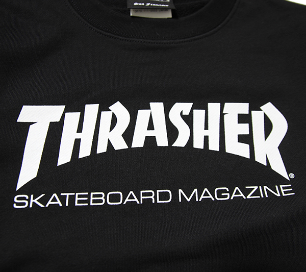 Thrasher ( Thrasher ) Kids sweatshirt child Mag Logo Crew Sweat Black black (130) skateboard SKATE SK8 skateboard 