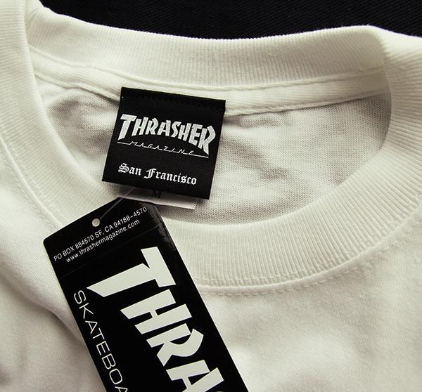 Thrasher (スラッシャー) Tシャツ Mag Logo s/s Tee White ホワイト (S) スケボー SKATE SK8 スケートボード_画像3