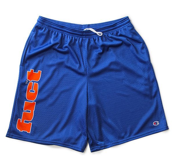 fuct (ファクト) チャンピオン メッシュショーツ ショートパンツ OG LOGO CHAMPION MESH SHORTS ROYAL BLUE ブルー (XL)