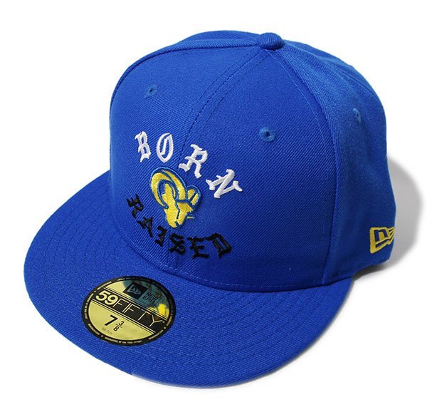 BornxRaised (ボーンアンドレイズド) キャップ ニューエラ BORN X RAISED + RAMS NEW ERA FITTED HAT BLUE ブルー 7-1/8（56.8cm）の画像2