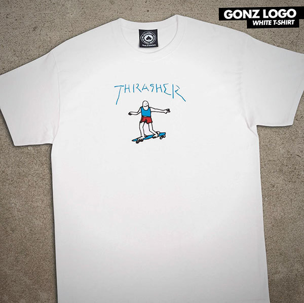 Thrasher (スラッシャー) US Tシャツ Gonz Logo T-Shirt White マークゴンザレス ゴンズ ホワイト (M) スケボー SKATE SK8 スケートボード_画像4