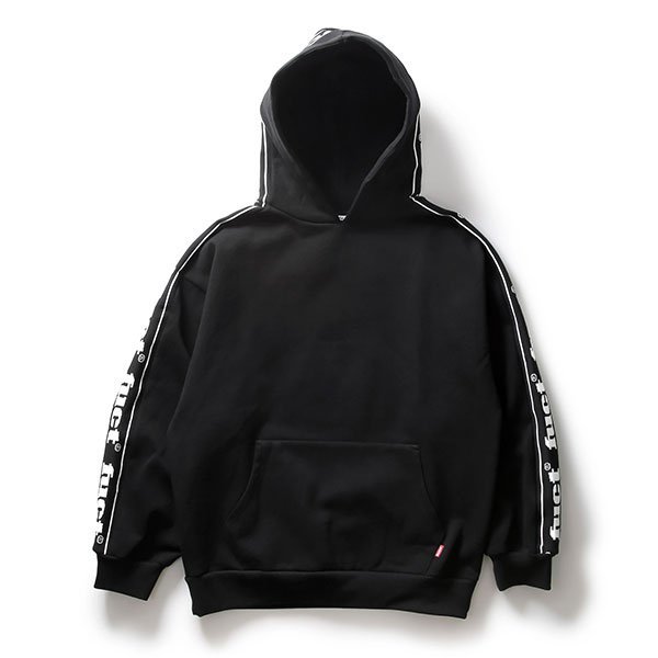 Fuct (ファクト) パーカー プルオーバー OG LOGO RIBBED HOODIE BLACK (L)_画像1