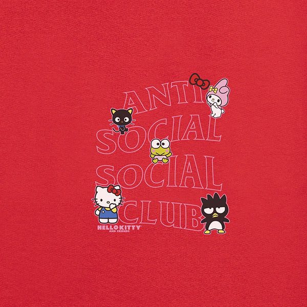 AntiSocialSocialClub (アンチソーシャルソーシャルクラブ) ハローキティ パーカー Hello Kitty and Friends x ASSC Red Hoodie レッド (L)_画像4
