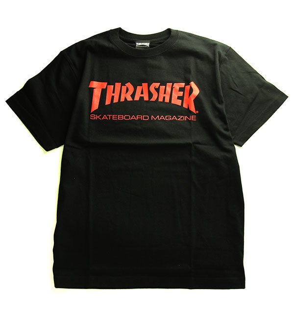 Thrasher (スラッシャー) Tシャツ Mag Logo s/s Tee Black×Red ブラック×レッド (L) スケボー SKATE SK8 スケートボード_画像1