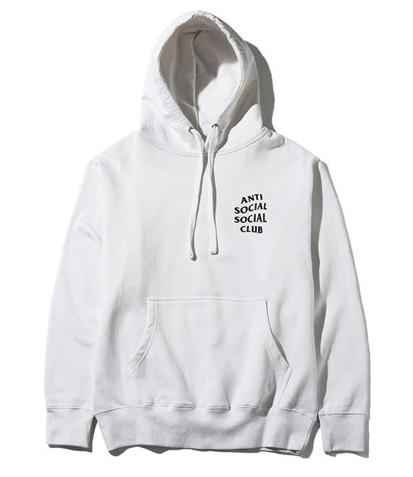 AntiSocialSocialClub (アンチソーシャルソーシャルクラブ) パーカー プルオーバー Masochism Hoodie White ホワイト (XL)