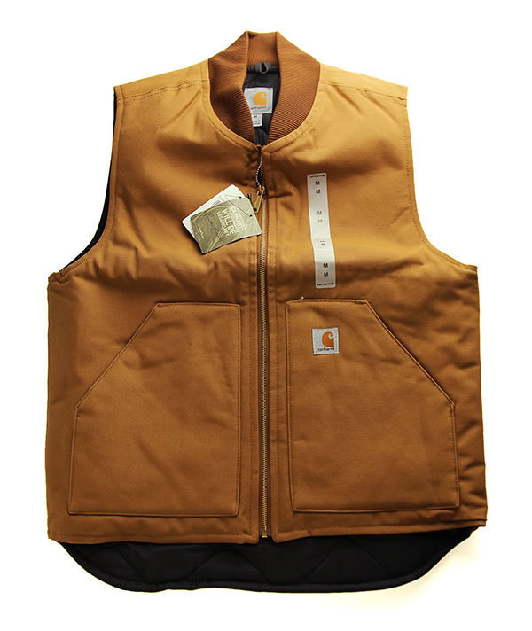 ブランド品専門の (カーハート) CARHARTT US (XL) ブラウン BROWN Vest Duck M ジャケット ベスト (V01) XLサイズ以上