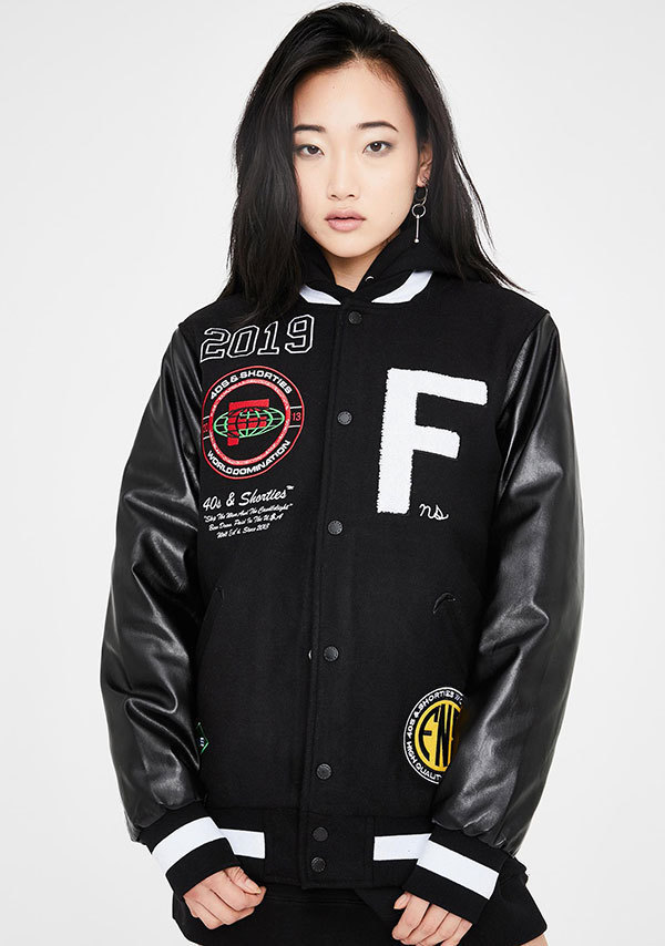 40s & Shorties (フォーティーズ アンド ショーティーズ) スタジャン スタジアムジャケット Priority Jacket Black ブラック (L)_画像5