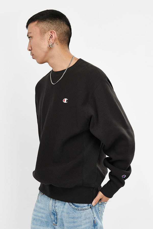 Champion (チャンピオン) US トレーナー スウェット Reverse Weave Crew Black ブラック (L)_画像3