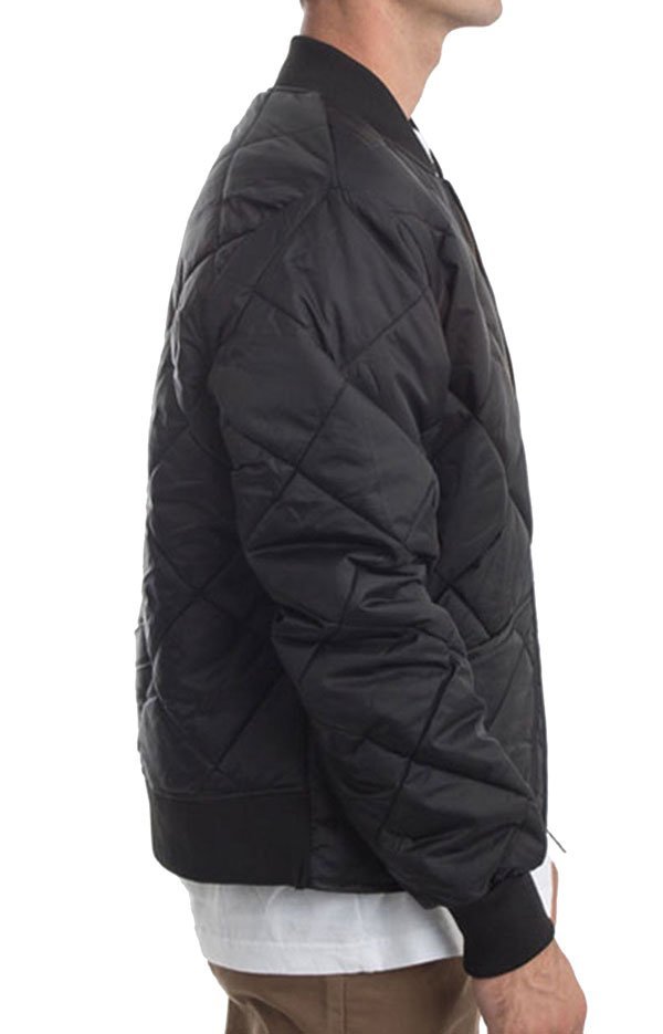 Dickies (ディッキーズ ) US キルティング ジャケット (61242BK) Diamond Quilted Nylon Jacket Black ブラック (L)_画像2