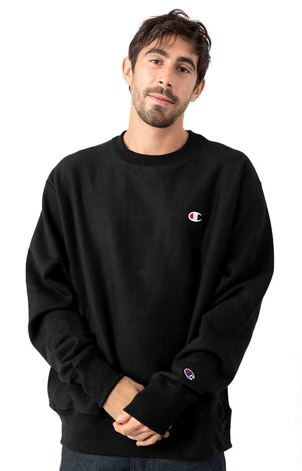 Champion (チャンピオン) US トレーナー スウェット Reverse Weave Crew Black ブラック (L)_画像1