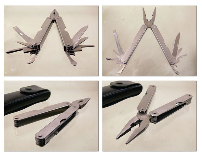  folding multi tool folding pincers LEATHER NINE camp tool / free shipping 