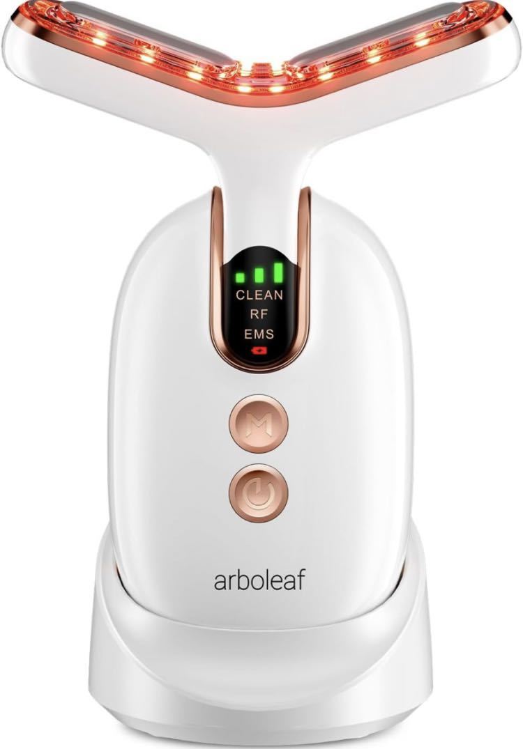 【中古扱い】【arboleaf 美顔器 リフトアップ 表情筋ケア 光LED 温熱ケア CLEANモード EMS超音波振動 小顔 美肌1台6役 軽量118g_画像1