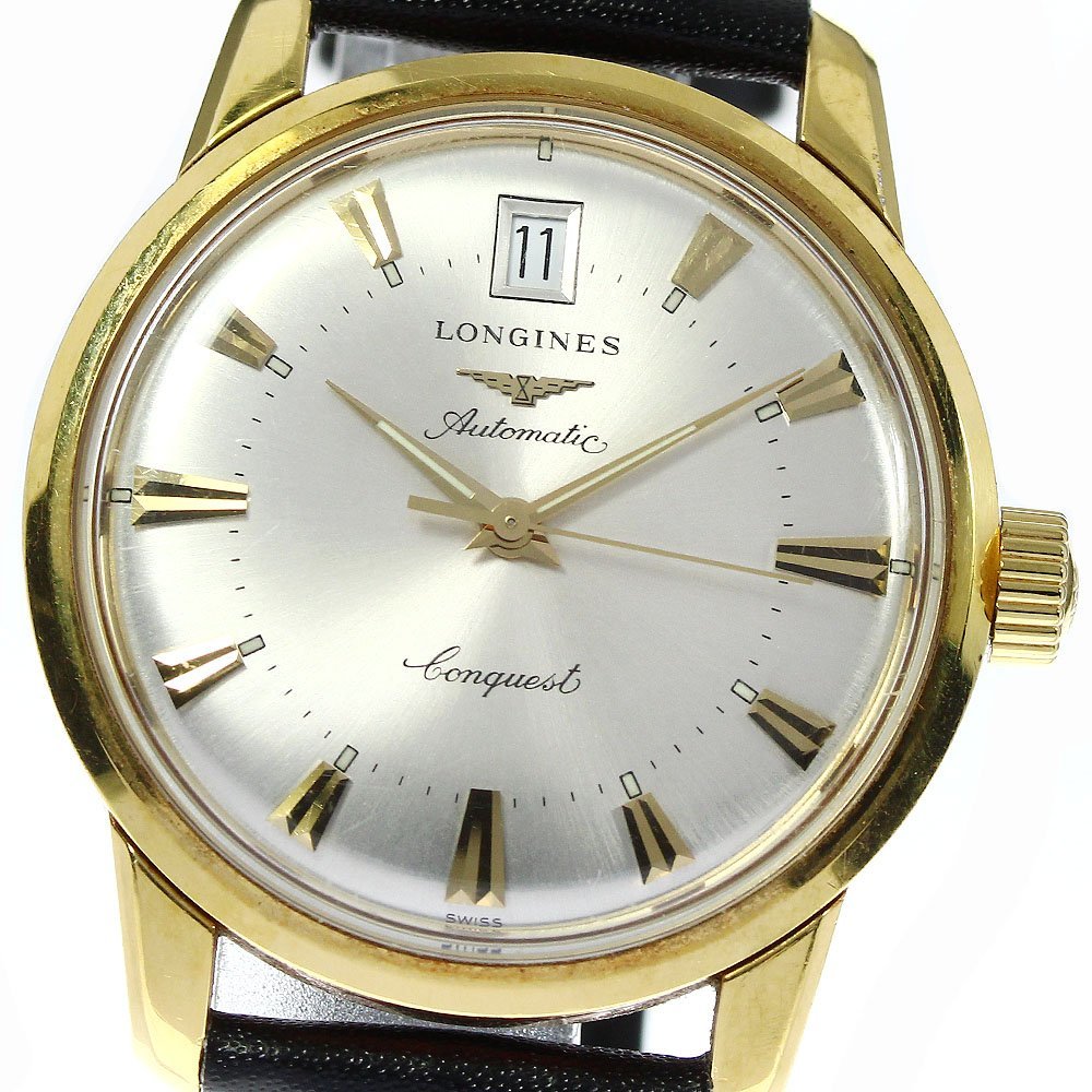 Longines LONGINES L1.611.6 Conquest Date K18YG Мужчины с автоподзаводом _752822 [EV10]