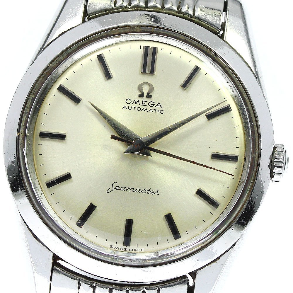 訳あり オメガ OMEGA Ref.14710.1 シーマスター Cal.501 ライスブレスレット 自動巻き メンズ _747913