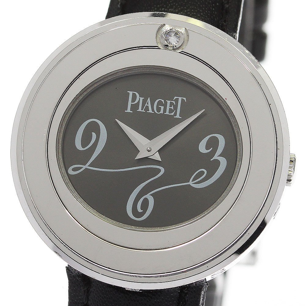 ピアジェ PIAGET P10275 ポセション K18WG 1Pダイヤ クォーツ レディース _754879【ev15】