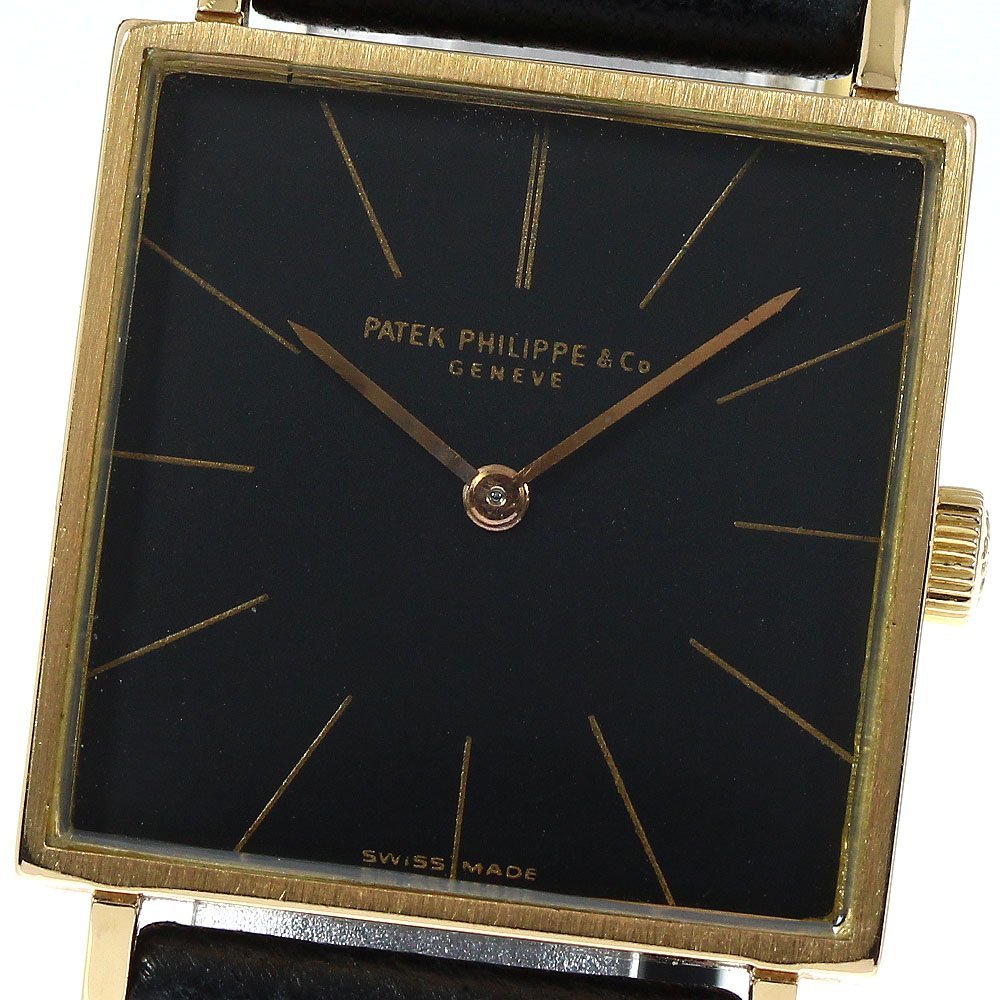 訳あり パテックフィリップ PATEK PHILIPPE Ref.3503 スクエア K18PG Cal.175 手巻き メンズ _752961【ev10】の画像1