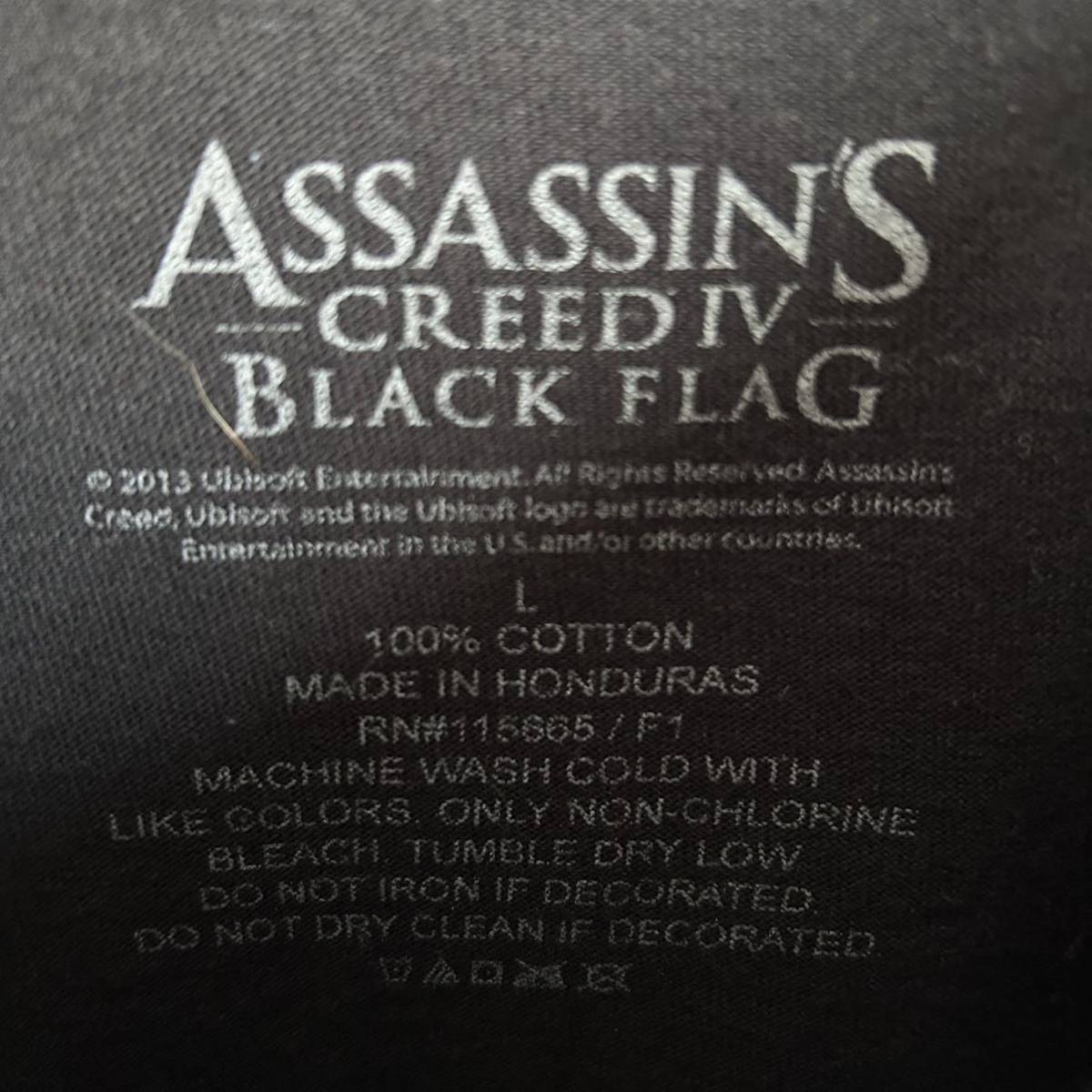 アサシン クリード4 ビッグロゴ ゲーム Tシャツ ブラック 古着_画像6