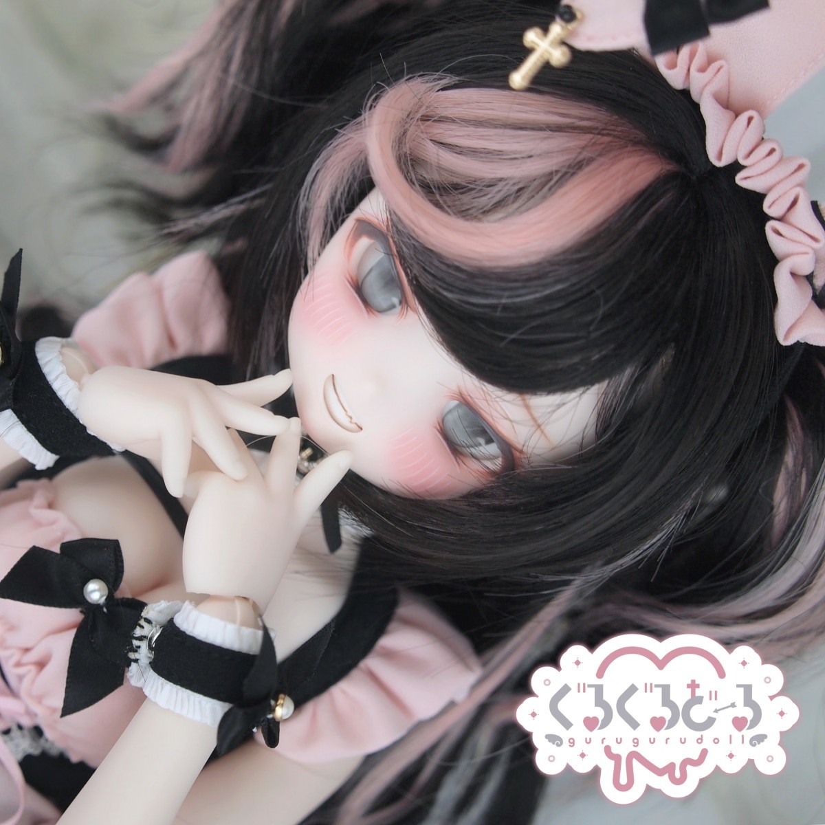 【ぐるぐる】DDH-27 SW肌 ドルフィードリーム MDD Dollfie Dream カスタムヘッド + 碁石アイ2種 + パテ盛り ※難あり_画像1