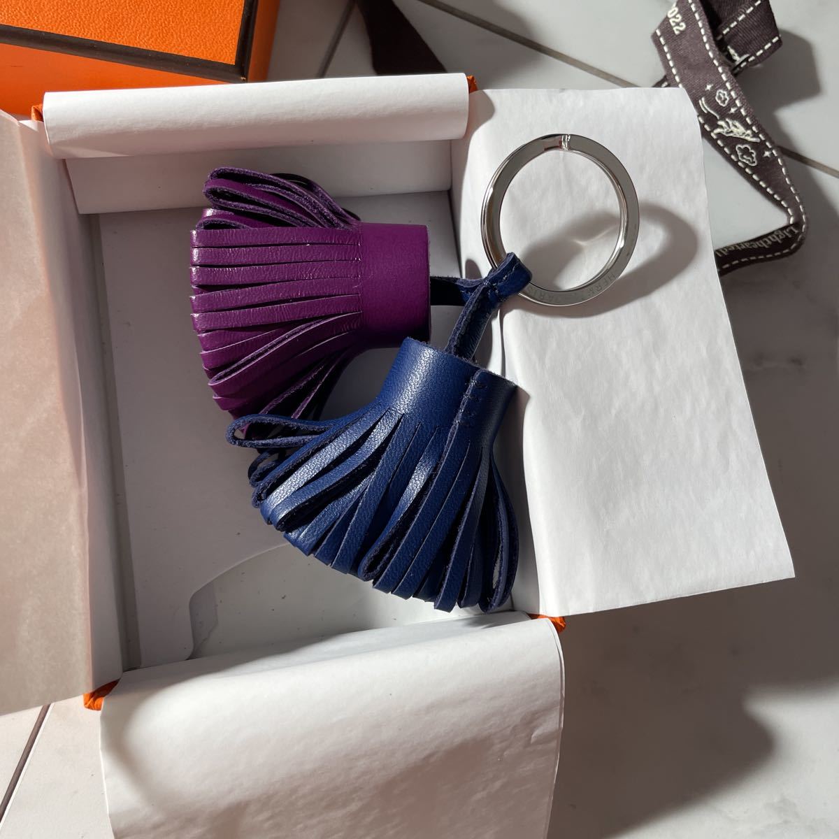 HERMES エルメス カルメン ウノドス ブルーサフィール バイオレット
