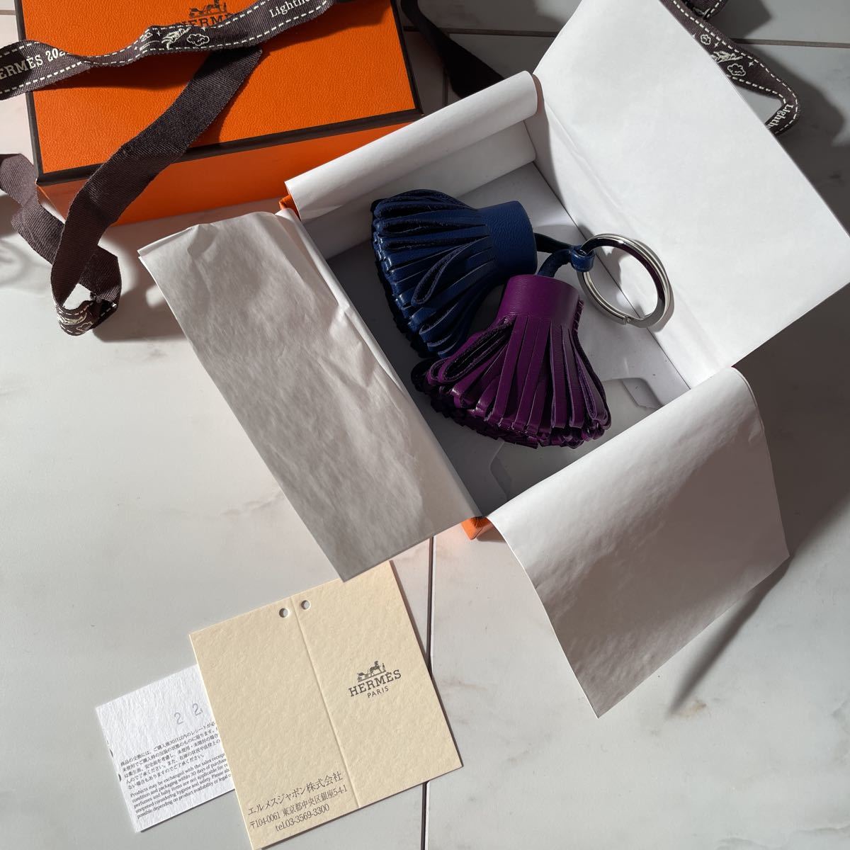 HERMES エルメス カルメン ウノドス ブルーサフィール バイオレット