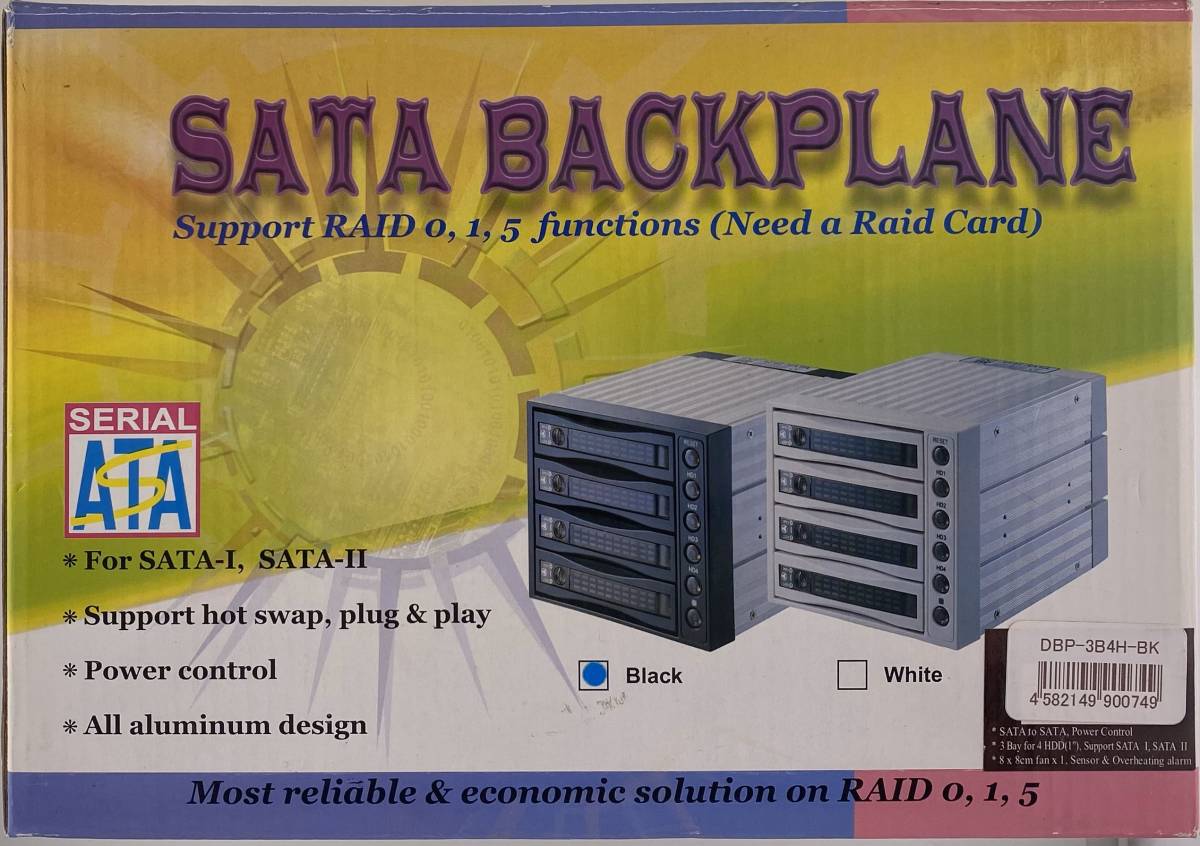 DBP-3B4H-BK SATA Back Plan / SATA to SATA (For SATA-Ⅰ，SATA-Ⅱ