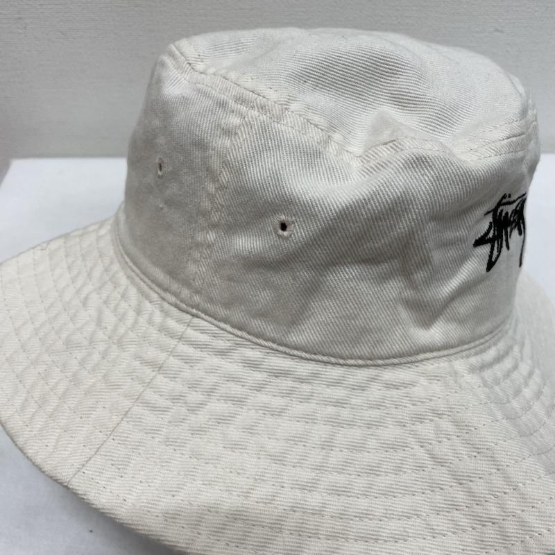ステューシー ステューシー バケットハット ロゴ ブラック 100%コットン ヴィンテージ vintage 帽子 帽子 表記無し ロゴ、文字_画像6