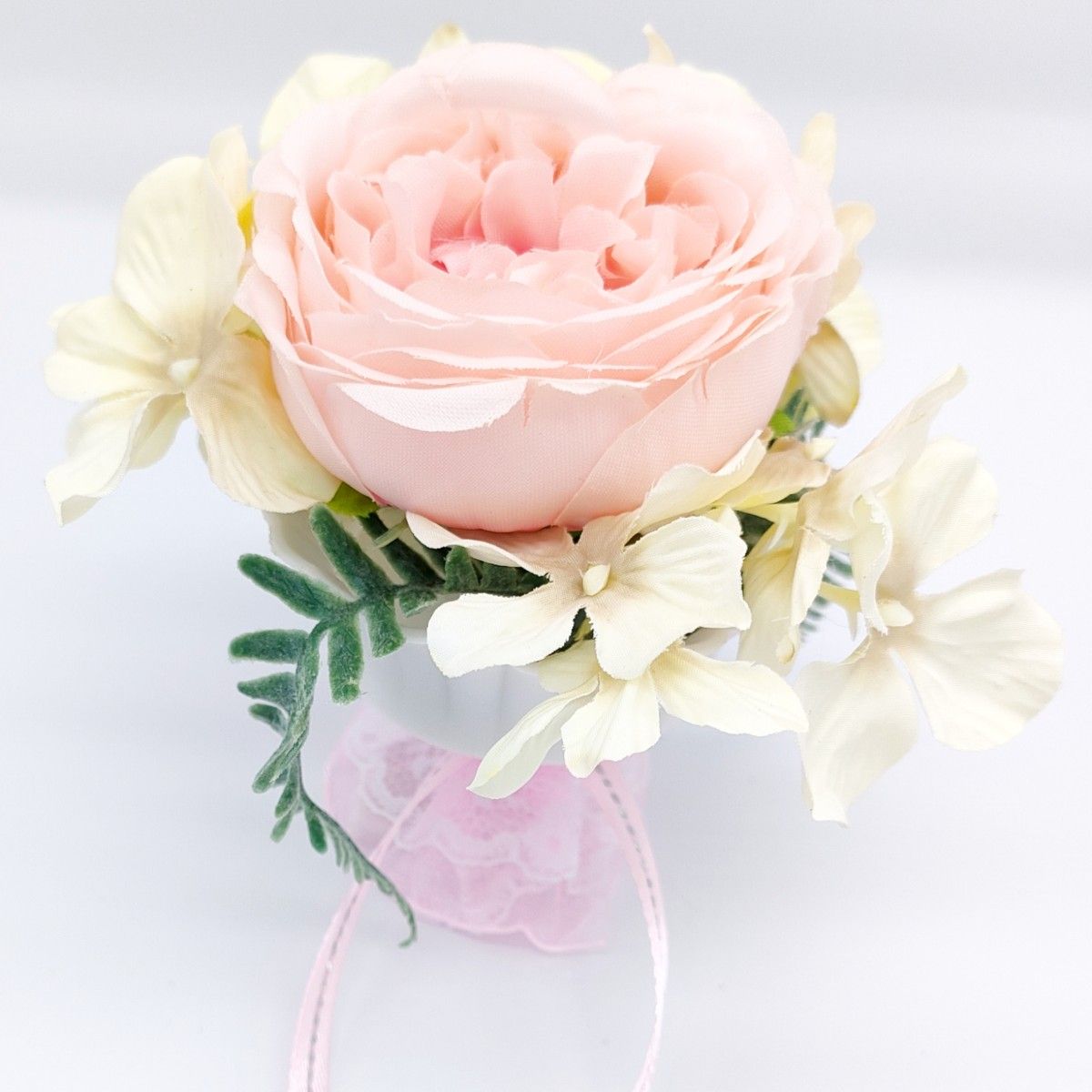 フラワーアレンジメント　造花　結婚式　紫陽花　インテリア　ピンク　ディスプレイ 薔薇 バラ アーティフィシャルフラワー 