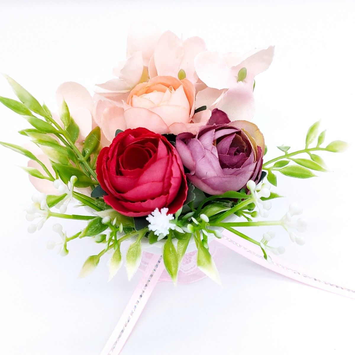 フラワーアレンジメント　造花　結婚式　オブジェ　インテリア　ピンク　ディスプレイ 花工房 ハンドメイド 母の日