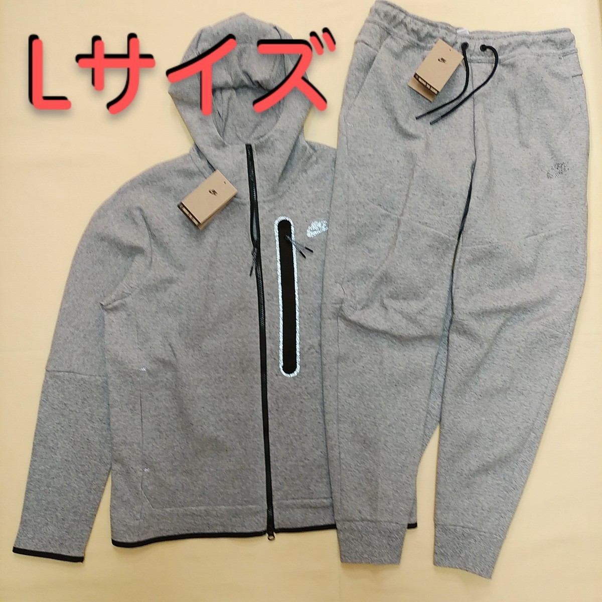 【新品】NIKE Tech Fleece ナイキ テックフリース上下 スウェット上下 セットアップ スウェットパンツ パーカー ジョガーパンツ Lサイズ