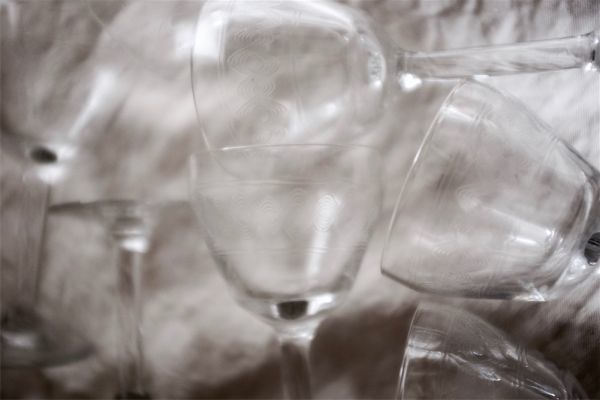 1900年初頭 フランスアンティーク 歪みと蛇行のグラヴィールのあるシェリーグラス リキュール ガラス ショットグラス ワイングラス 装飾_画像5