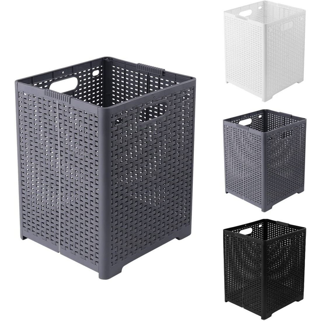  laundry basket basket storage basket folding laundry basket high capacity stylish handle attaching carrying possibility black 