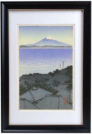 川瀬巴水　『冬の富士山』他 3枚セット 85x156mm 原寸サイズ 木版画 複製 高品質◆ 吉田博 斉藤清 小原古邨 版画 浮世絵 新版画_画像1