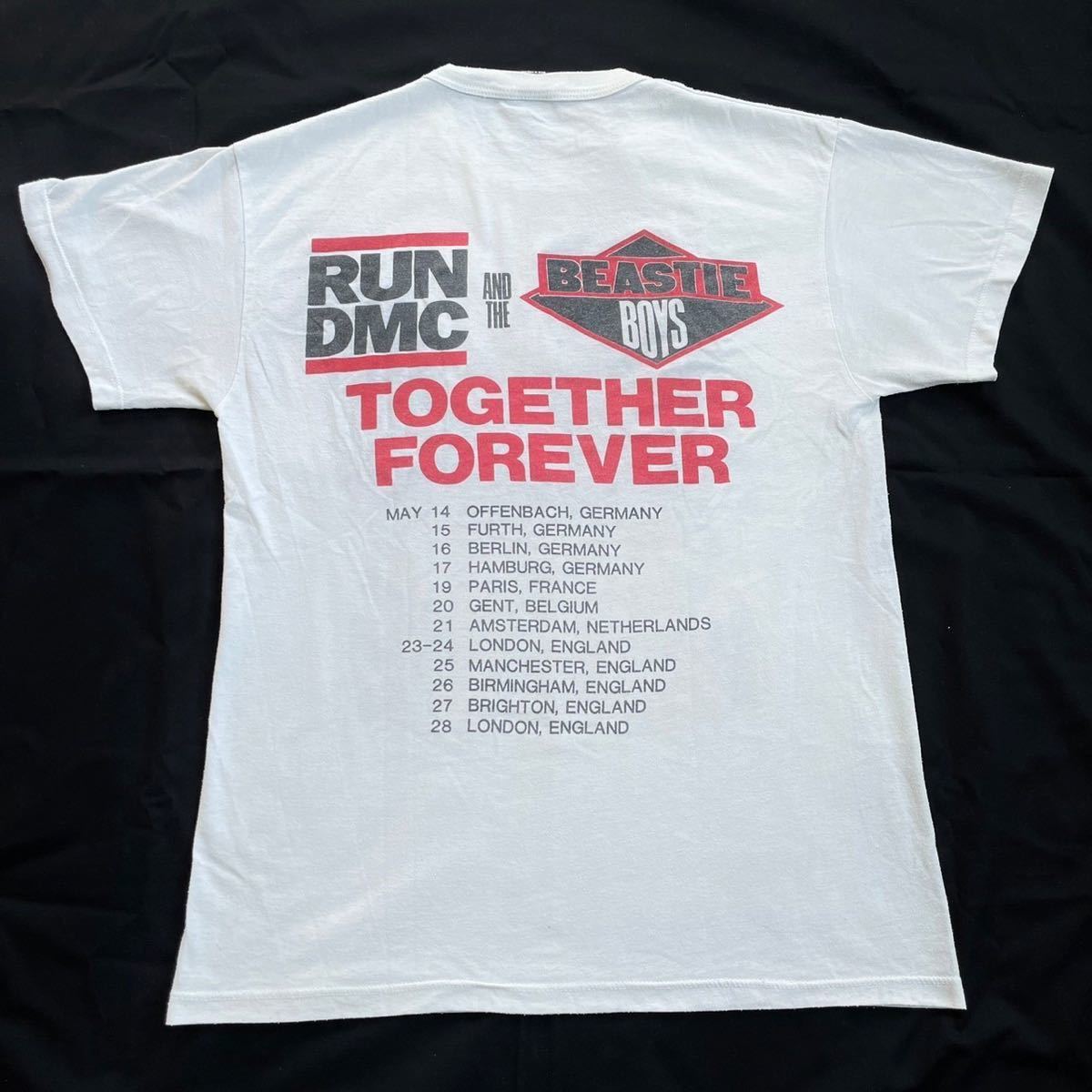 VINTAGE BEASTIE BOYS RUN DMC ヨーロッパツアー Tシャツ Tee made in