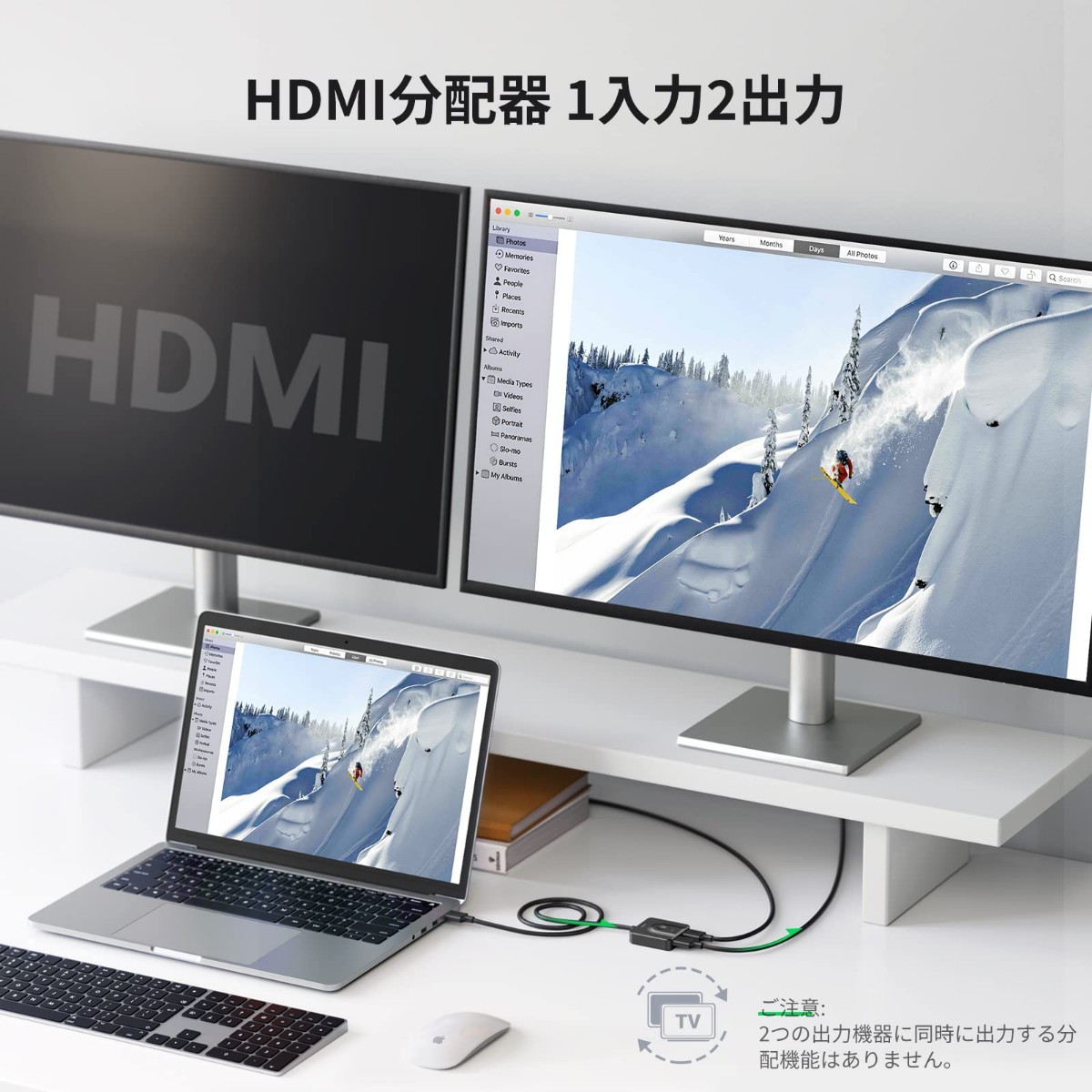 UGREEN HDMI 切り替え器 HDMIセレクター 2入力1出力 双方向 4K 60Hz