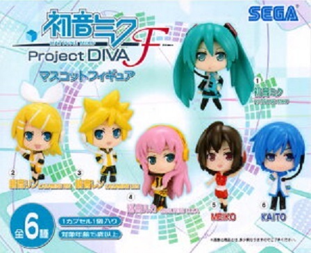 セガ製 初音ミク project DIVA f マスコットフィギュア 全6種1セット