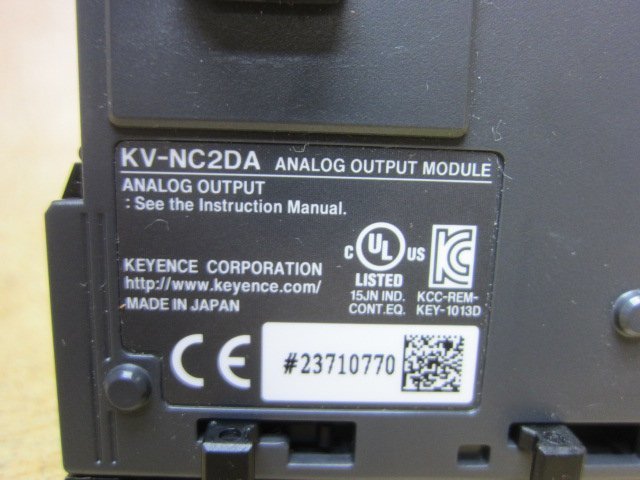 保管品 KEYENCE キーエンス D/A変換ユニット 2点タイプ KV-NC2DA プログラマブルコントローラ KV-8000シリーズ 初期不良保証_画像5