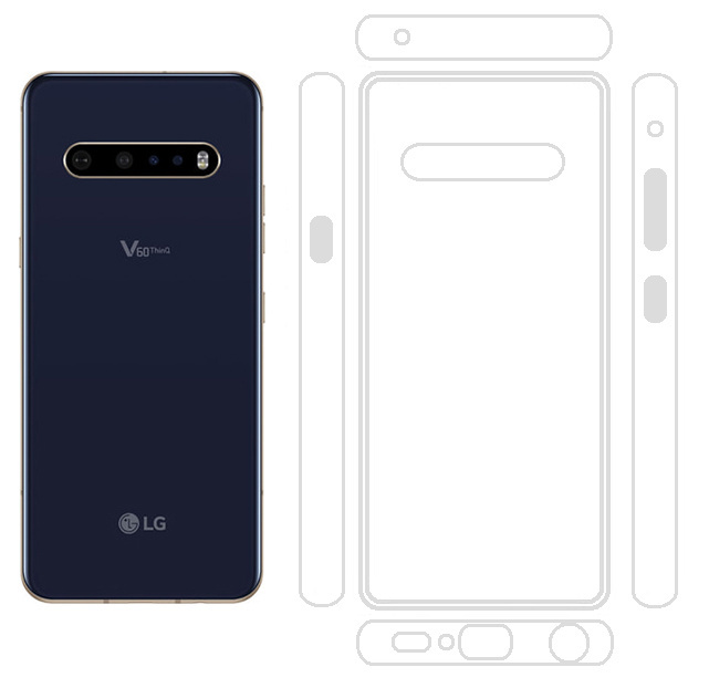 LG V60 ThinQ 5G 透明 ソフト TPU ケース | gazebogroup.ae