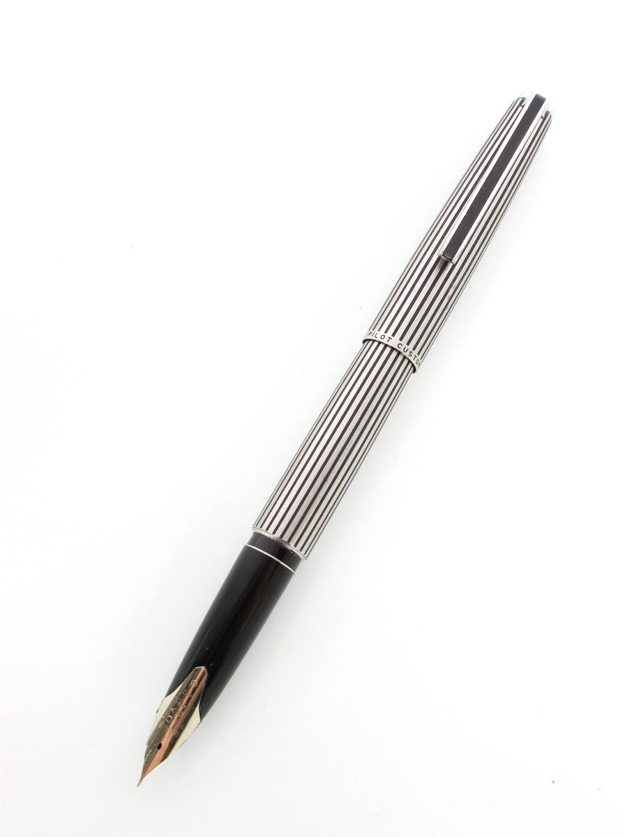 パイロット 万年筆 カスタム ストライプ F 18KWG K-600SS-B - JChere