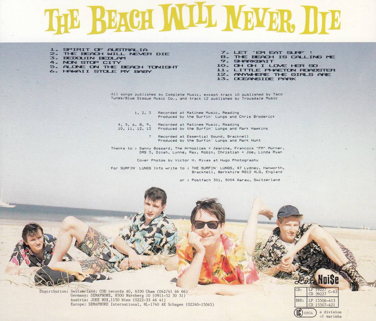 輸 Surfin' Lungs The Beach Will Never Die◆規格番号■◆送料無料■即決●交渉有_画像2