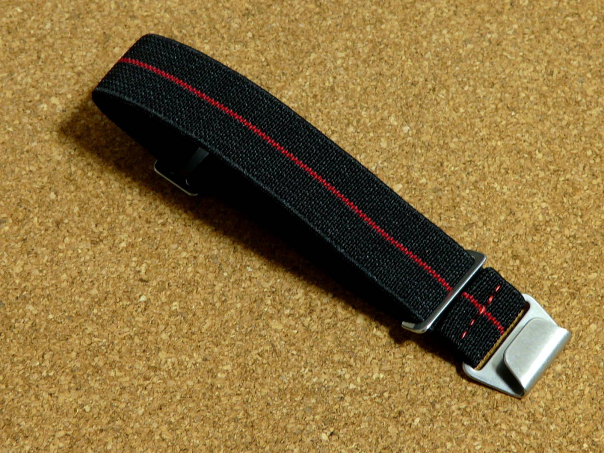 ♯MARINE-NATIONALE/MN-STRAPS！BLACK&RED 22MM！MNストラップ※ネコポス発送で全国どこでも送料無料！_画像5